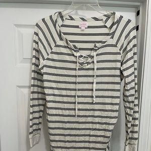 Maternity lace up sweatshirt